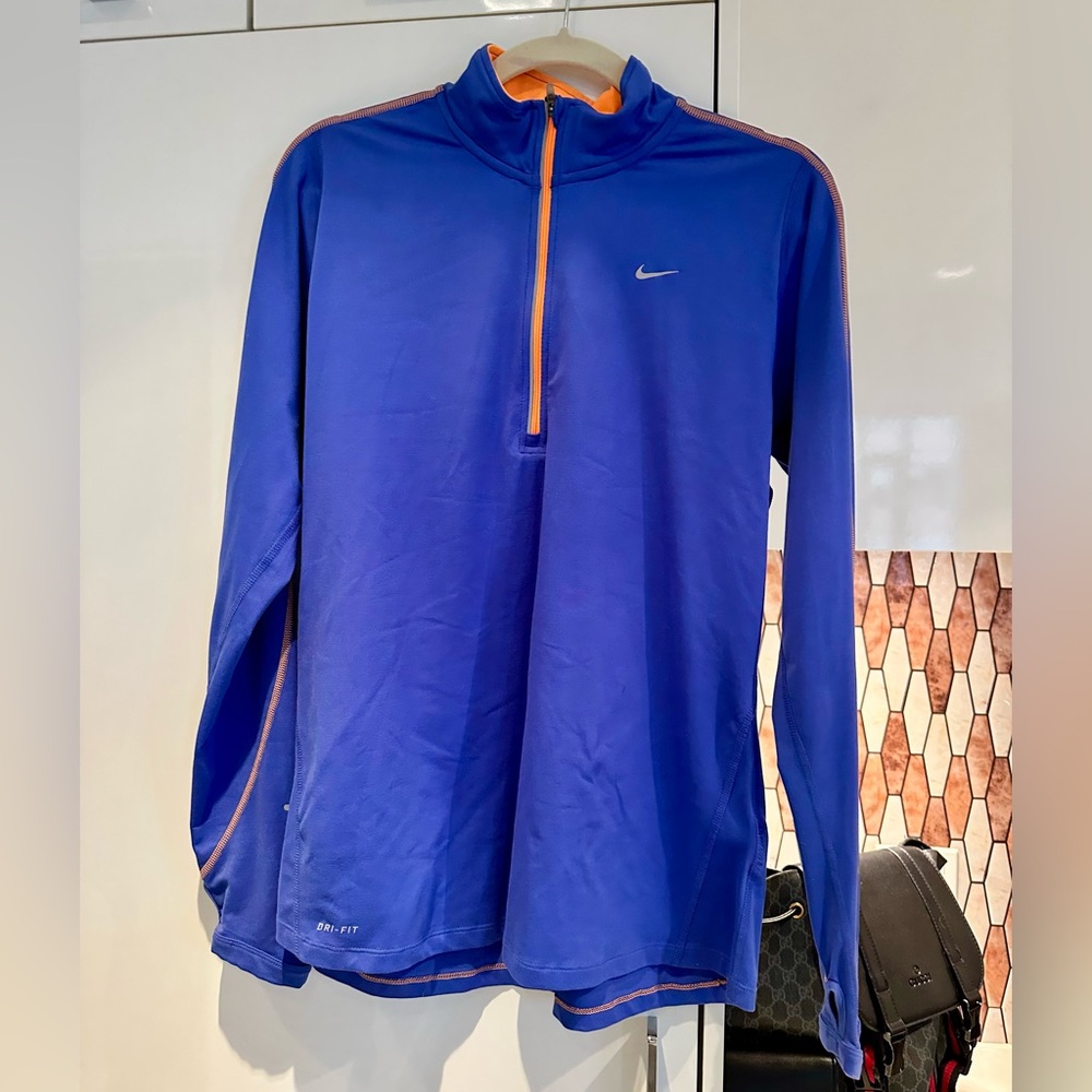 Nike  Blue Jacket with Orange Accents